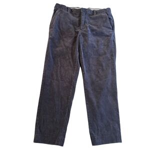 Brooks Brothers Clark Fit Corduroy Pants Mens W36 L30 Gray‎ Blue Straight Leg